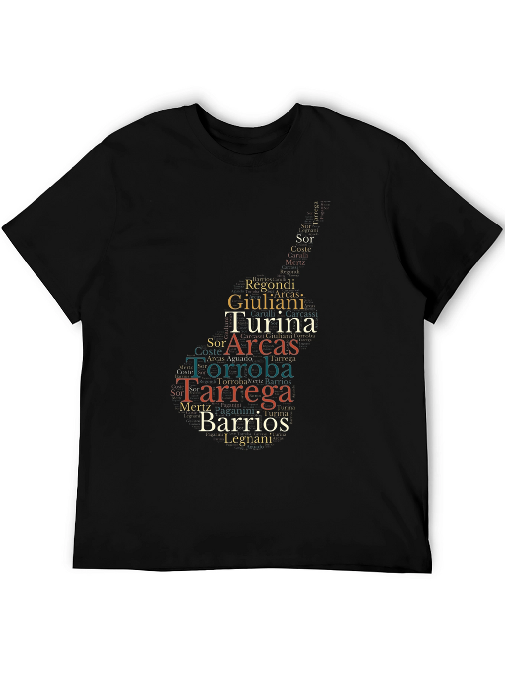 Guitarist Word Cloud T-Shirt