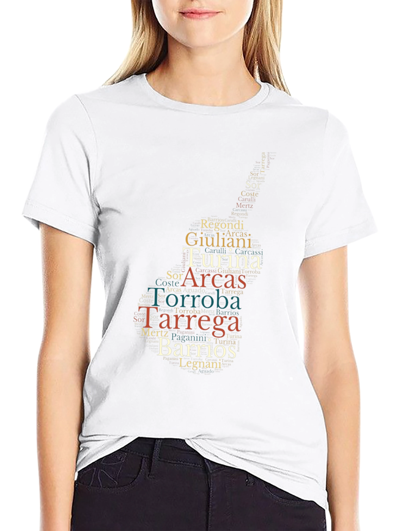 Guitarist Word Cloud T-Shirt