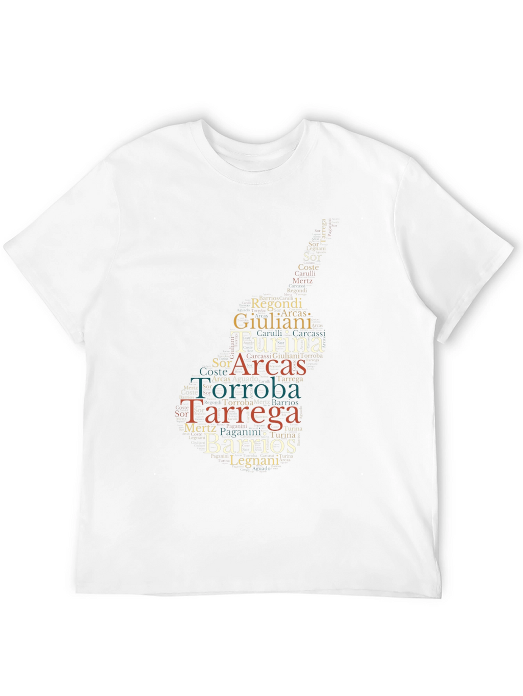Guitarist Word Cloud T-Shirt