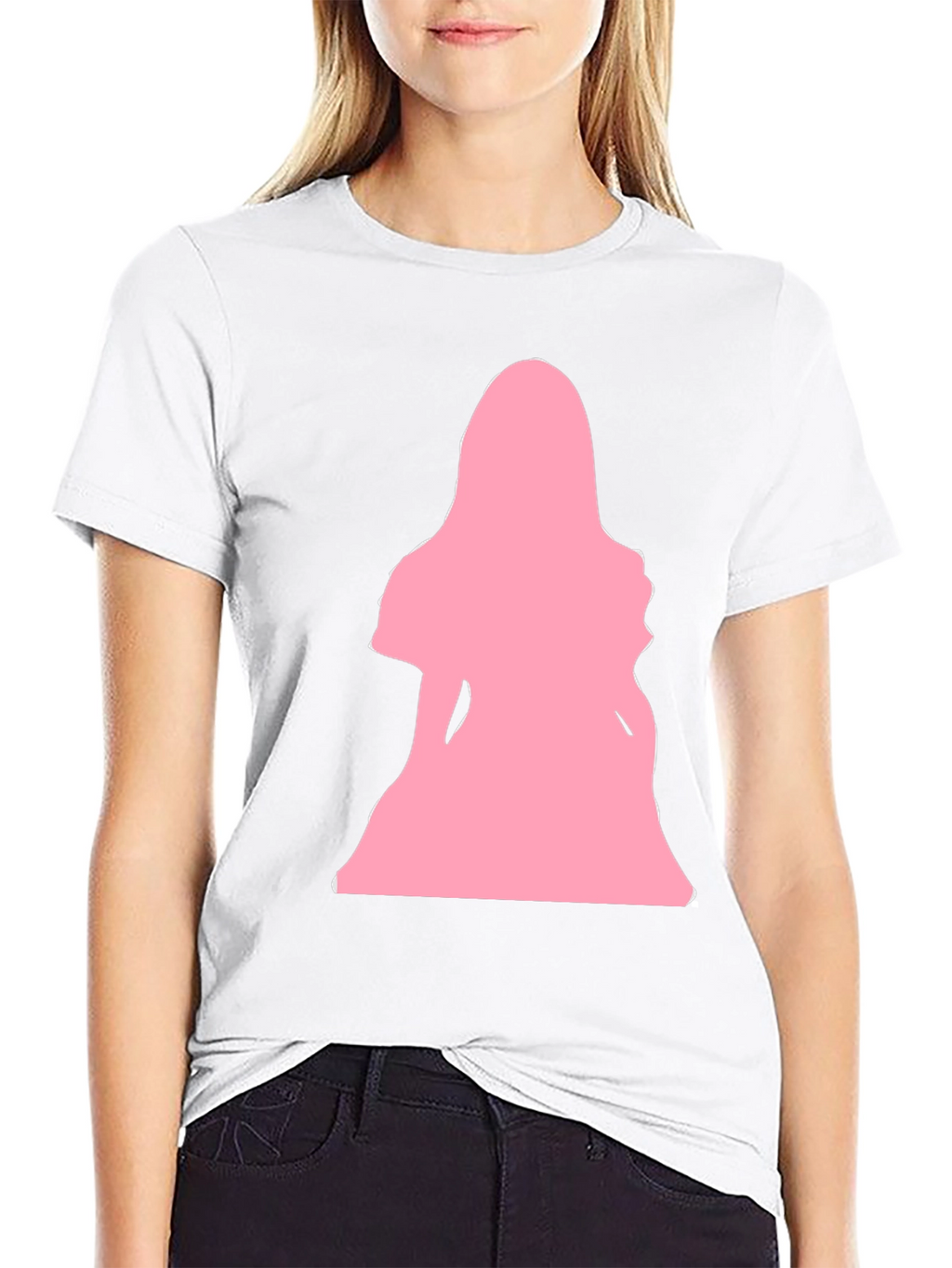 Pink Silhouette Graphic T-Shirt - Black