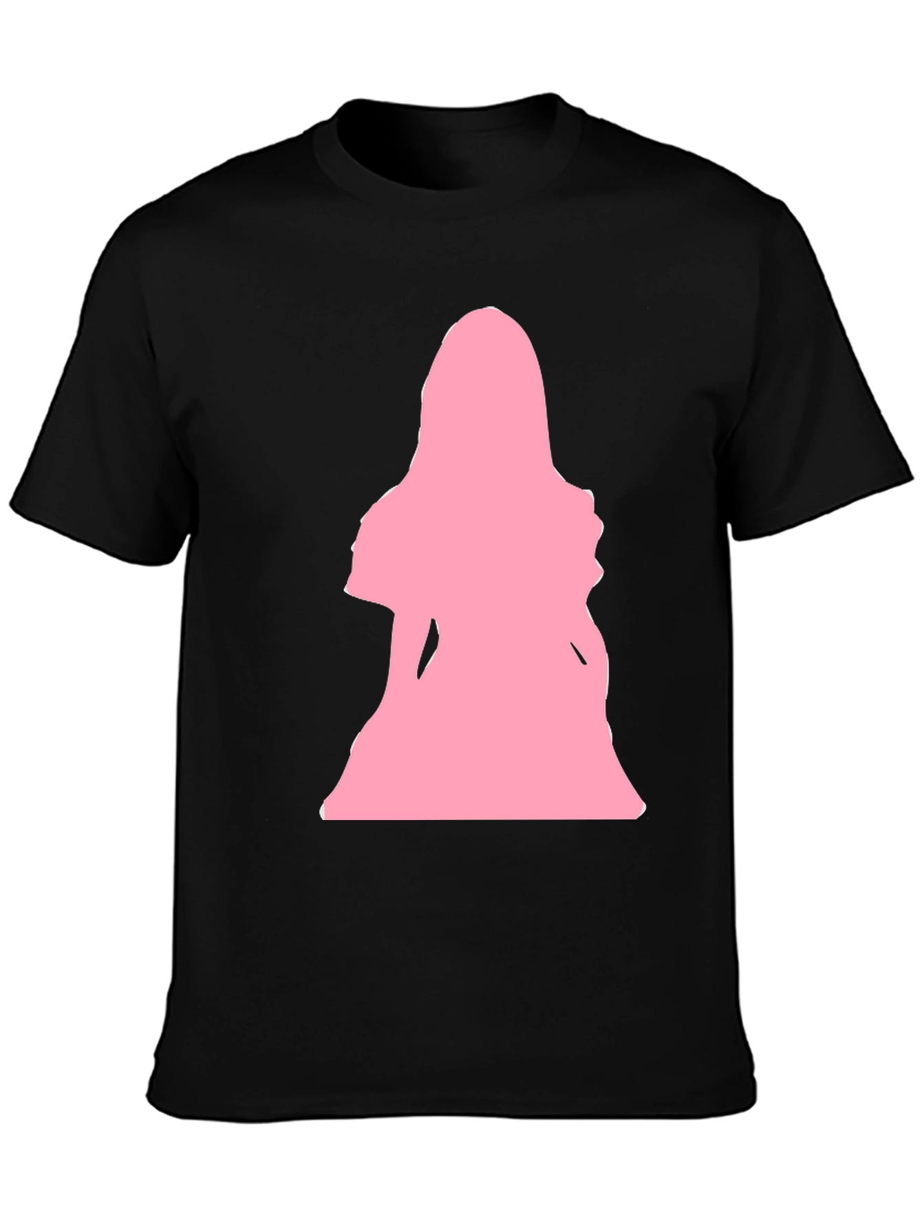 Pink Silhouette Graphic T-Shirt - Black