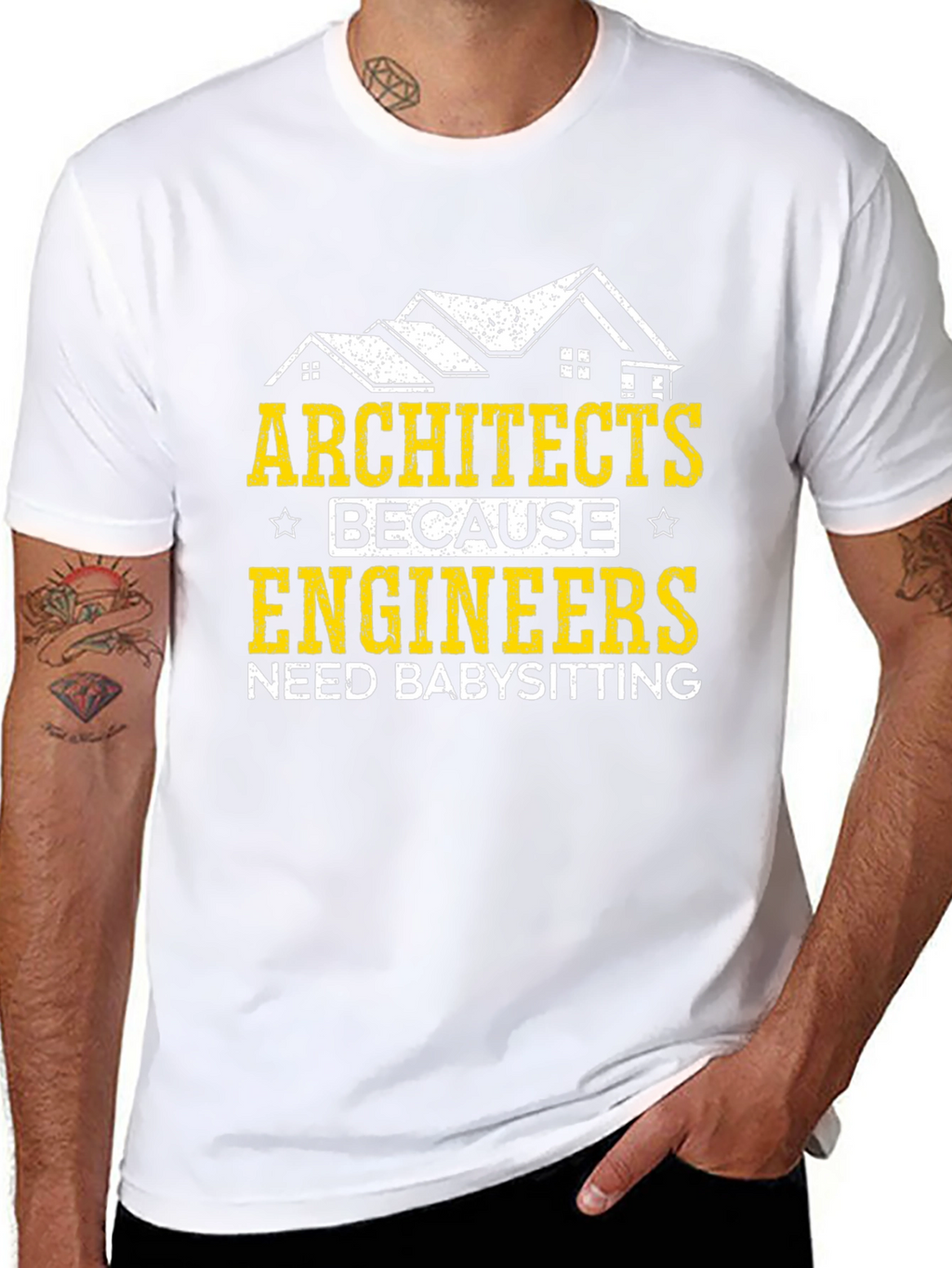 Architects Babysitting Engineers Graphic Tee
