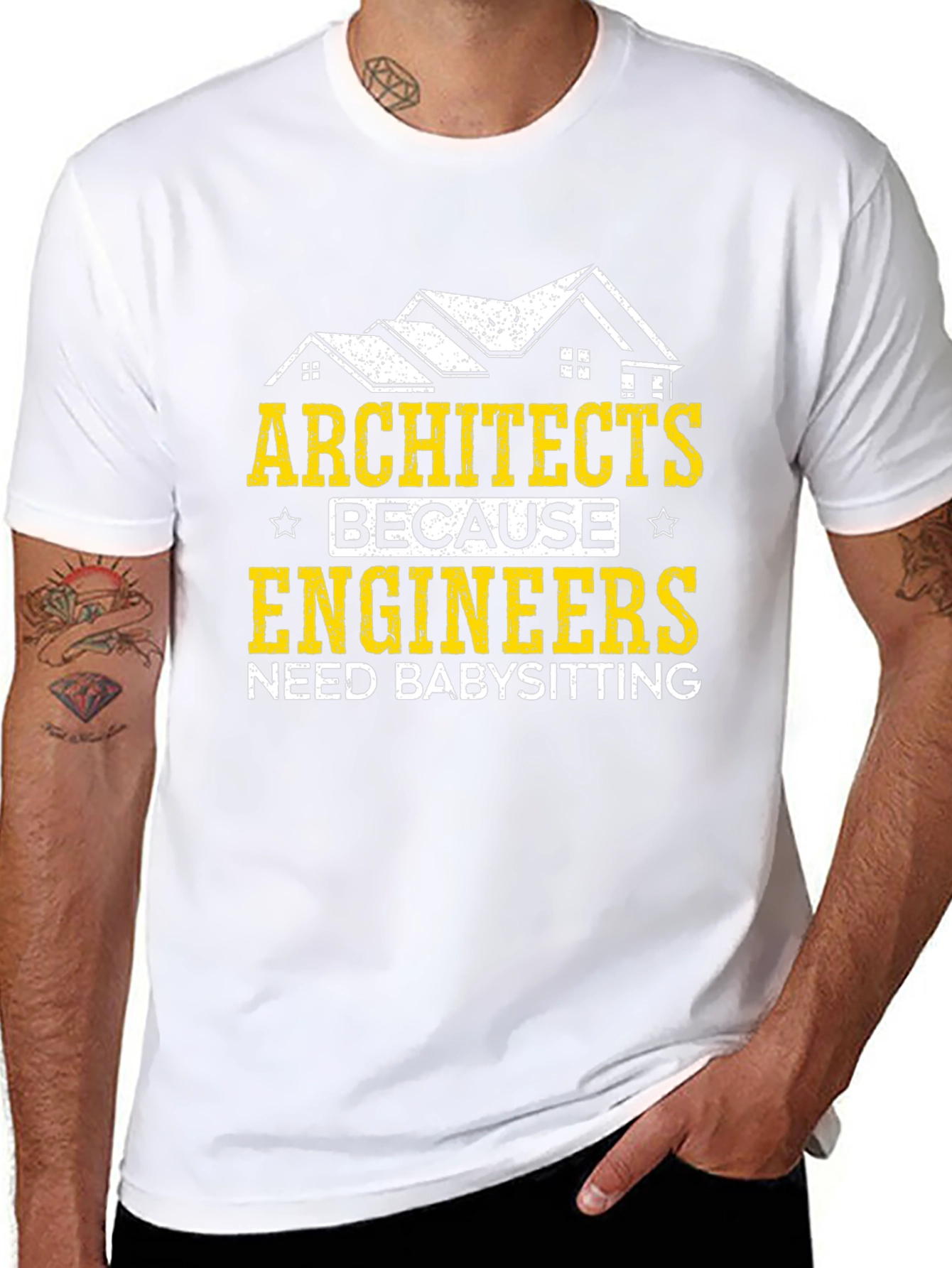 Architects Babysitting Engineers Graphic Tee