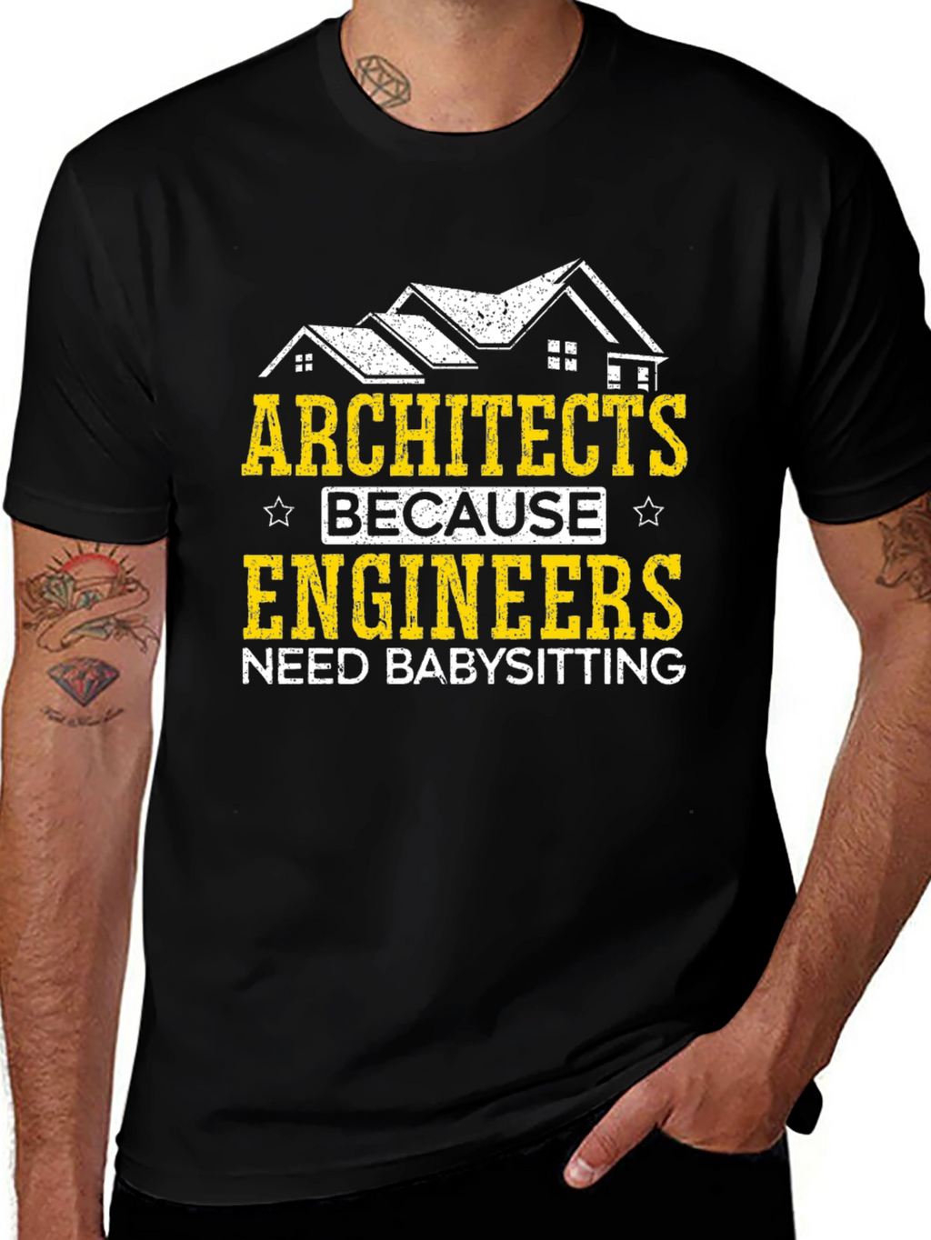Architects Babysitting Engineers Graphic Tee