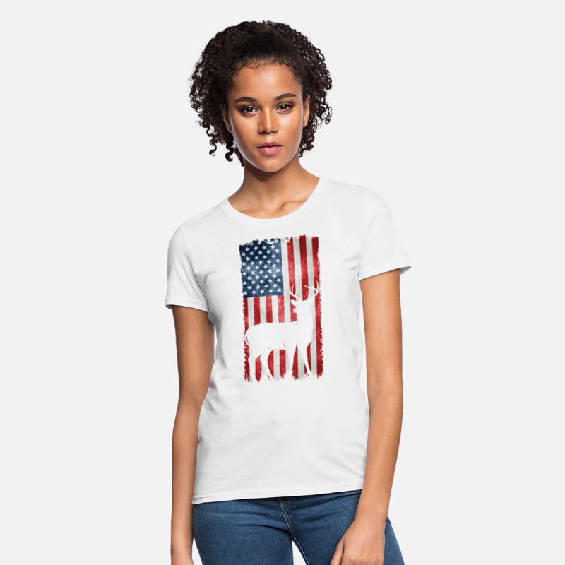 Deer Hunting American Flag T-Shirts