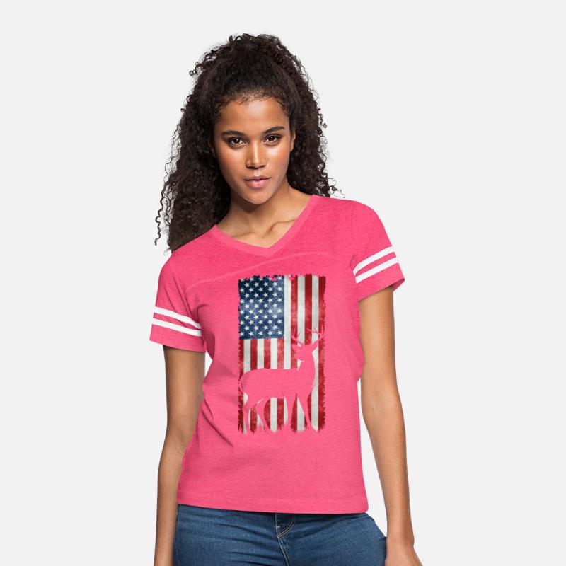 Deer Hunting American Flag T-Shirts