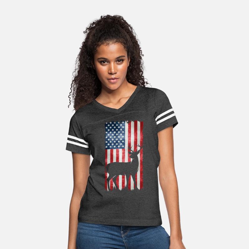 Deer Hunting American Flag T-Shirts