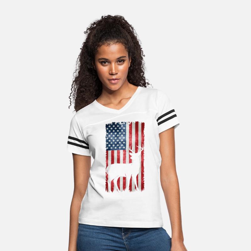 Deer Hunting American Flag T-Shirts