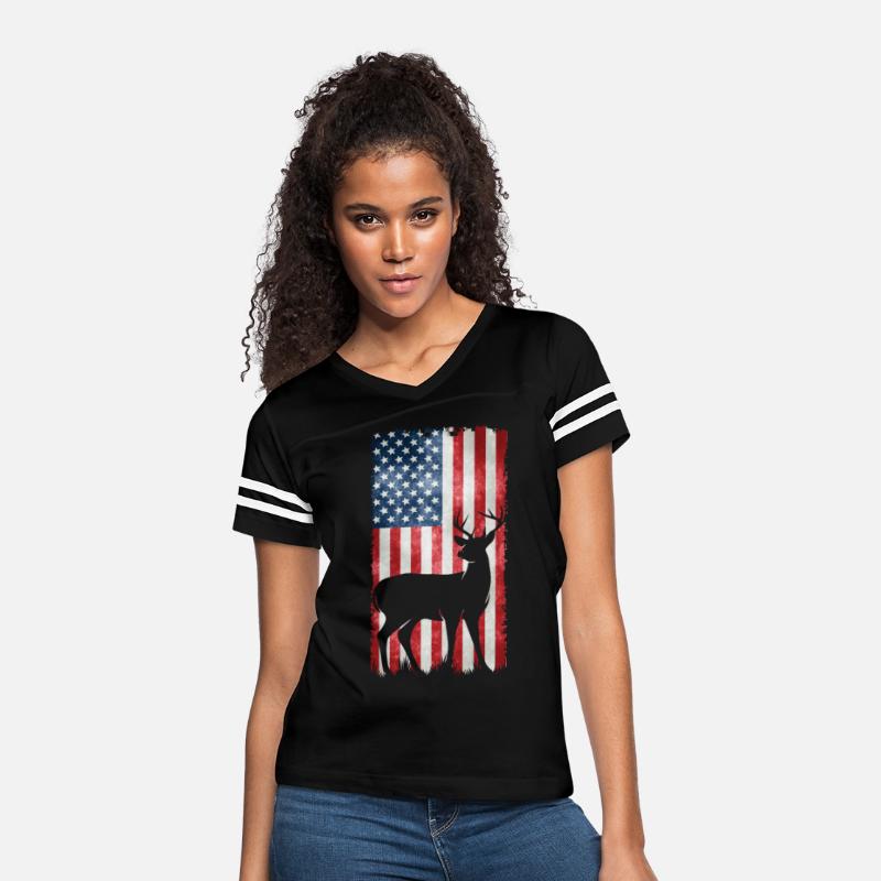 Deer Hunting American Flag T-Shirts