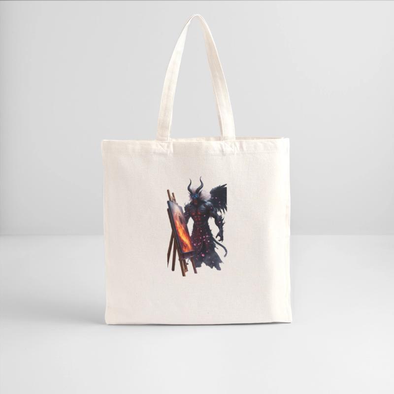 Demon Artist Painting Under Cherry Blossoms