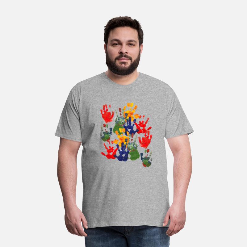 Design Palette of Impressions Colorful Handprints