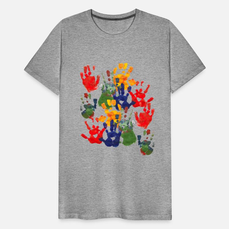 Design Palette of Impressions Colorful Handprints