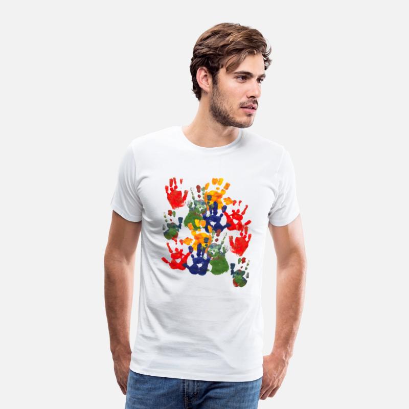 Design Palette of Impressions Colorful Handprints