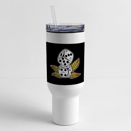 Dice and Leaf Tattoo Design