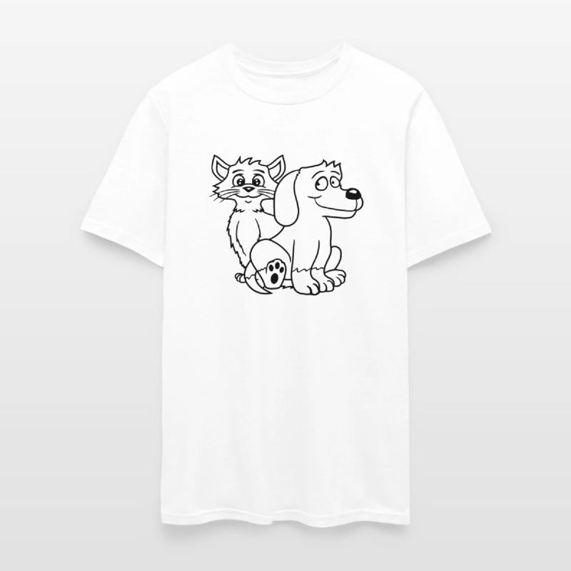 Dog Cat Two Friends Team 2 Kitten Puppy Duo Crew