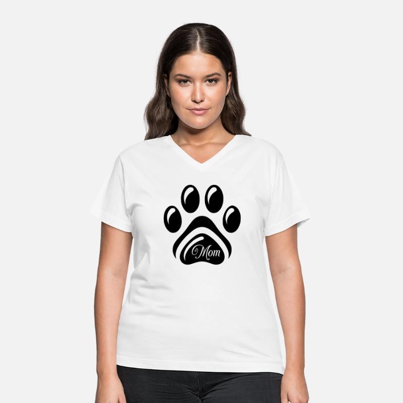 dog mom paw print - black paw mom saying