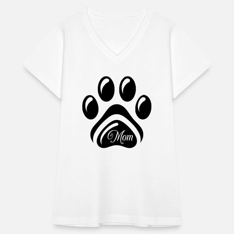 dog mom paw print - black paw mom saying