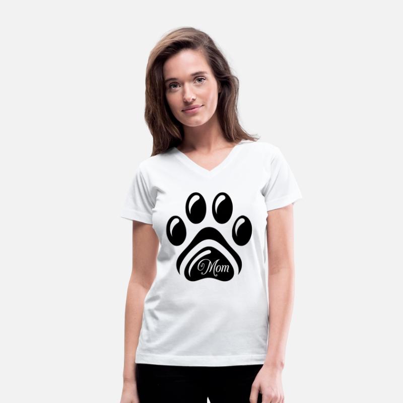 dog mom paw print - black paw mom saying