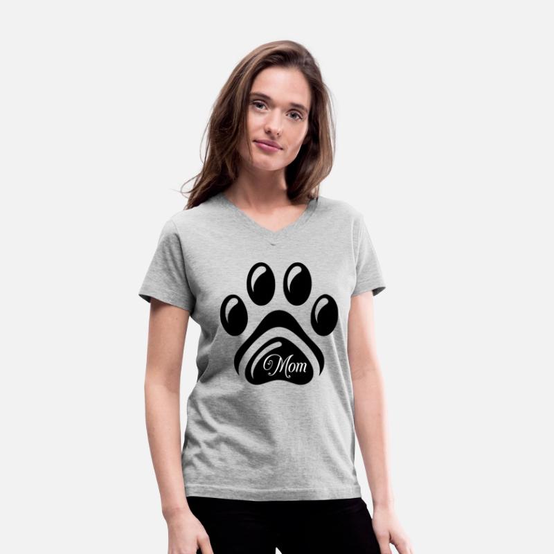 dog mom paw print - black paw mom saying
