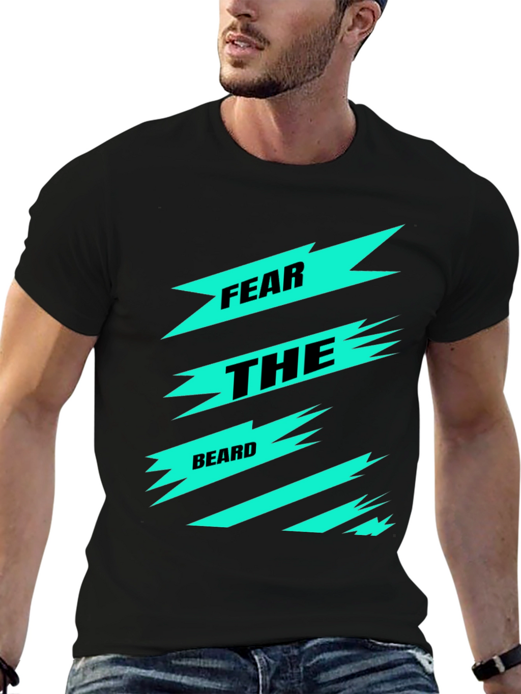 Fear the Beard Graphic Tee - Black Cotton T-Shirt