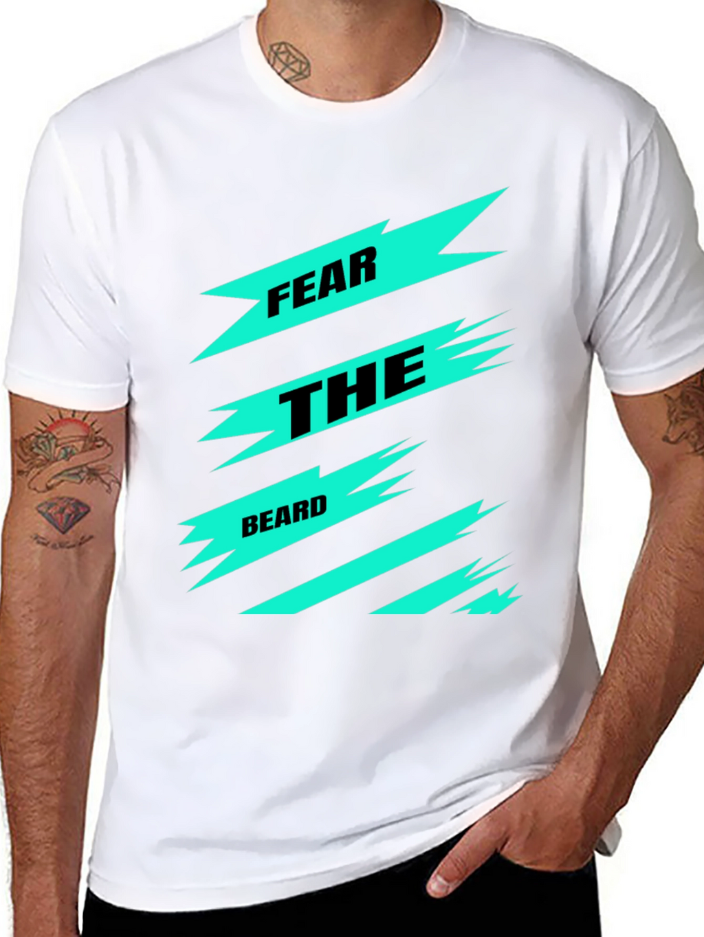 Fear the Beard Graphic Tee - Black Cotton T-Shirt