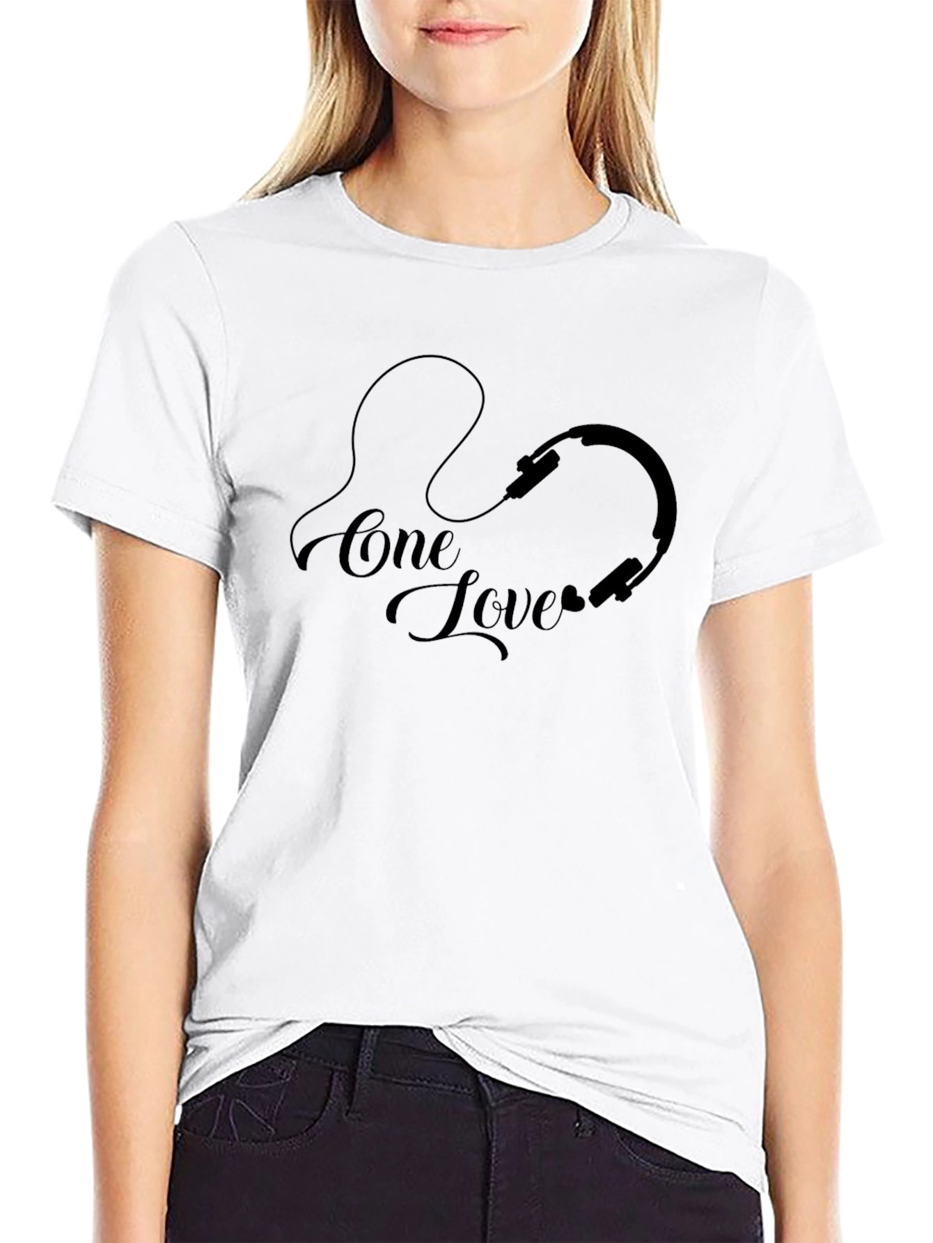 One Love Headphones Graphic T-Shirt