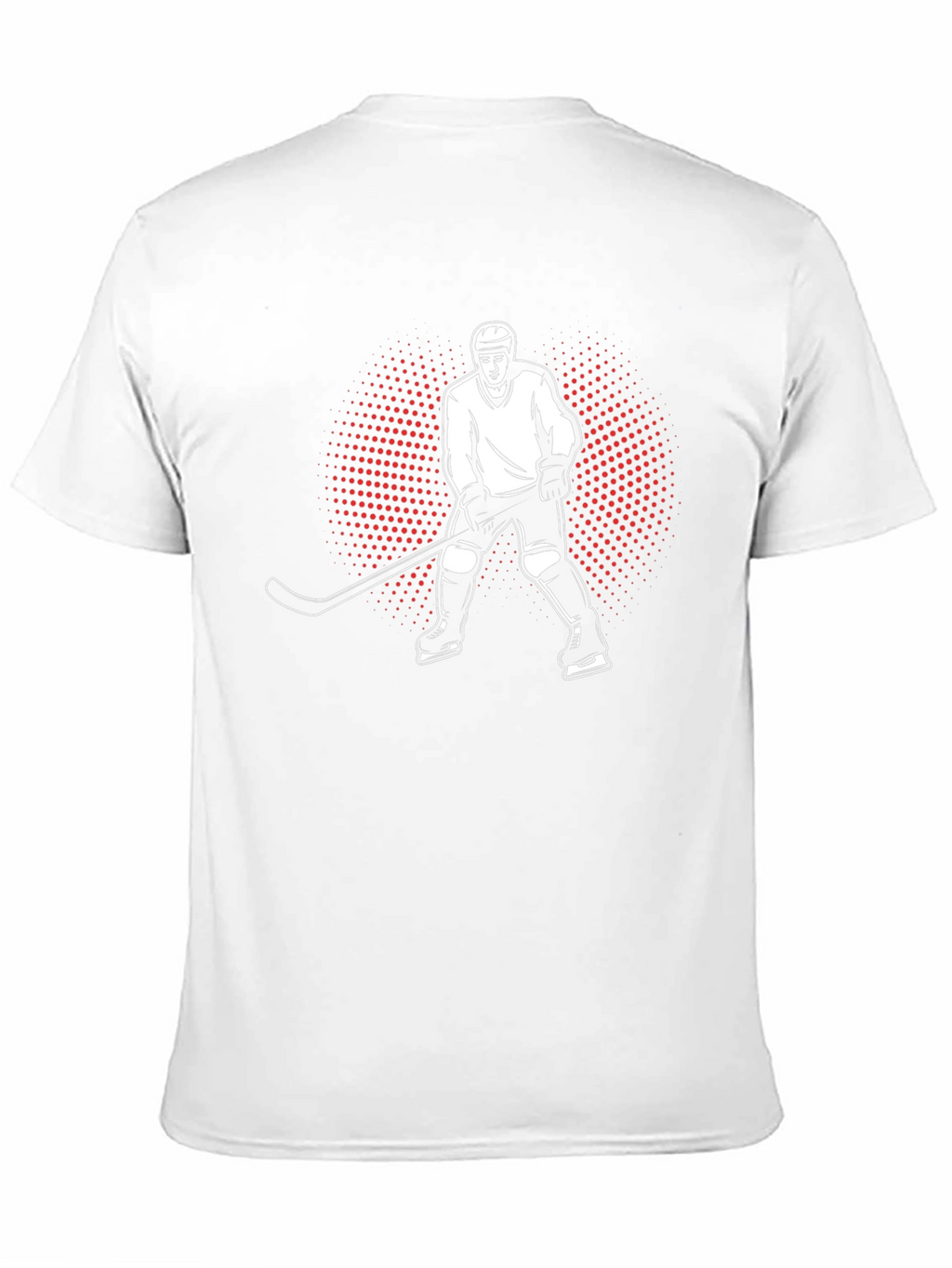 Hockey Player Graphic Tee - Black Cotton T-Shirt