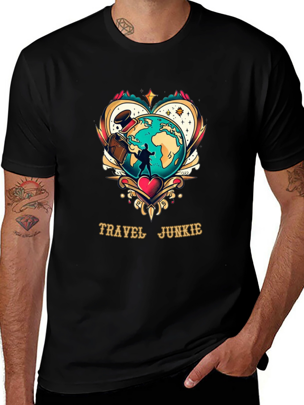 Travel Junkie Graphic T-Shirt