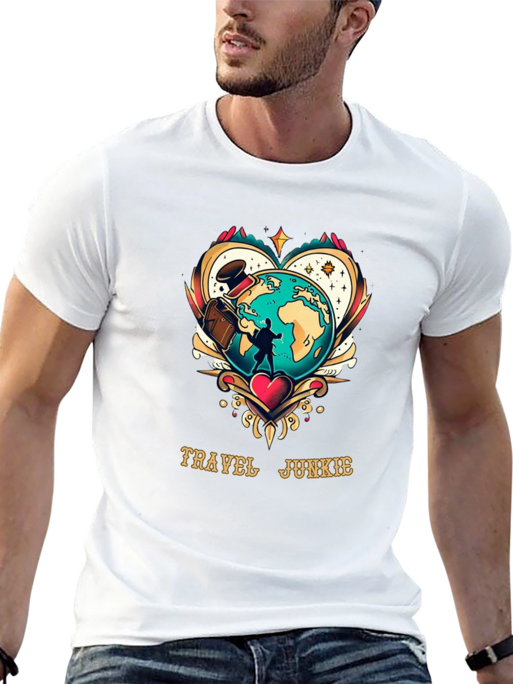 Travel Junkie Graphic T-Shirt