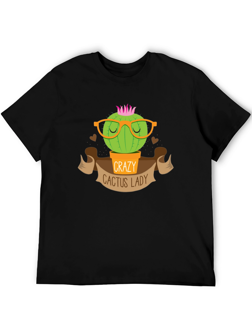 Crazy Cactus Lady T-Shirt Novelty Tee