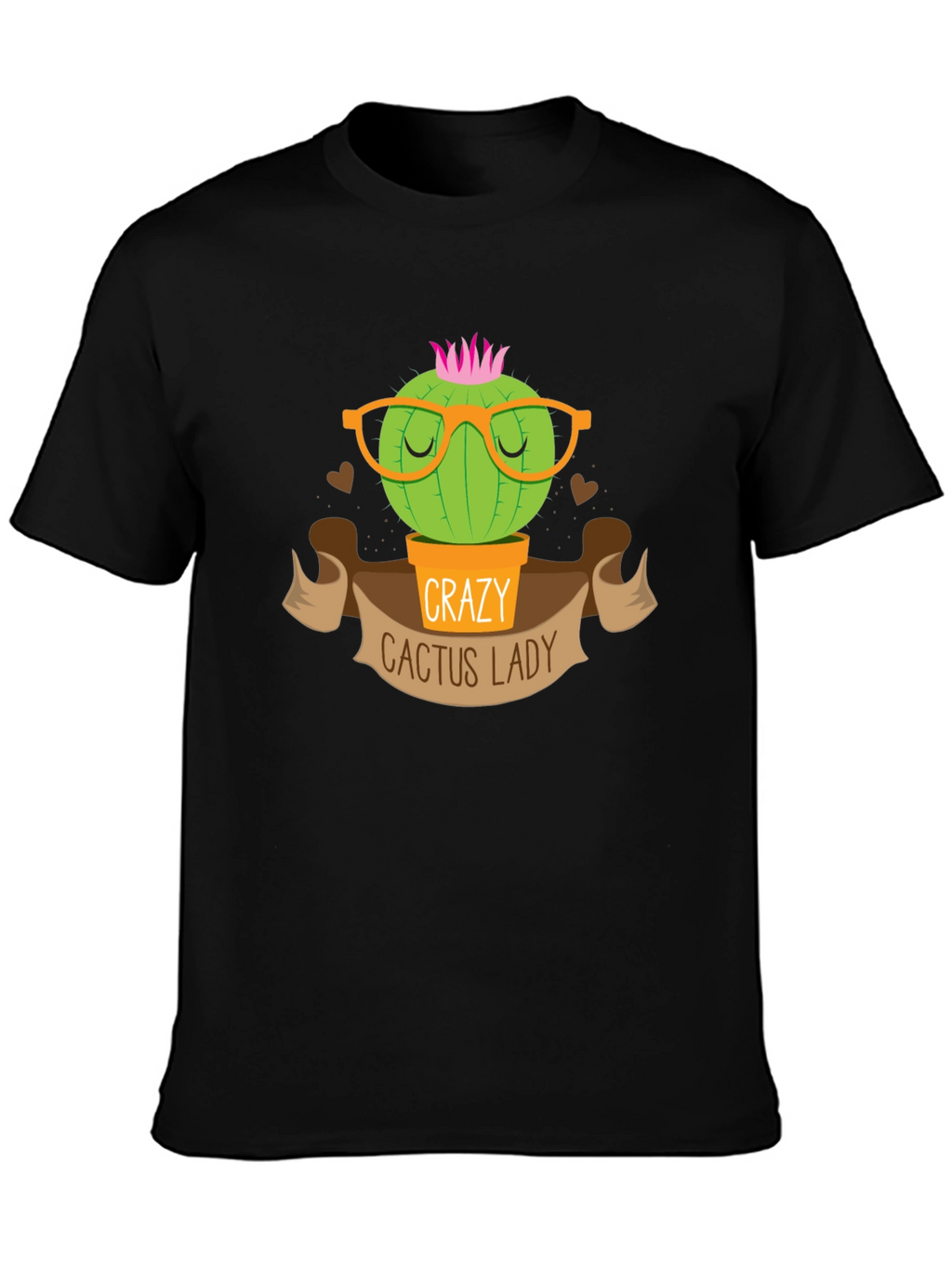 Crazy Cactus Lady T-Shirt Novelty Tee