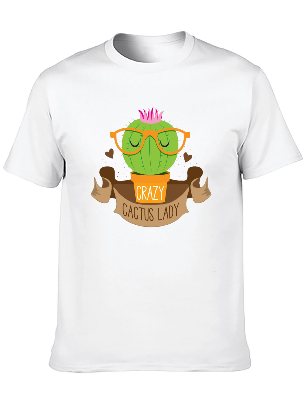 Crazy Cactus Lady T-Shirt Novelty Tee
