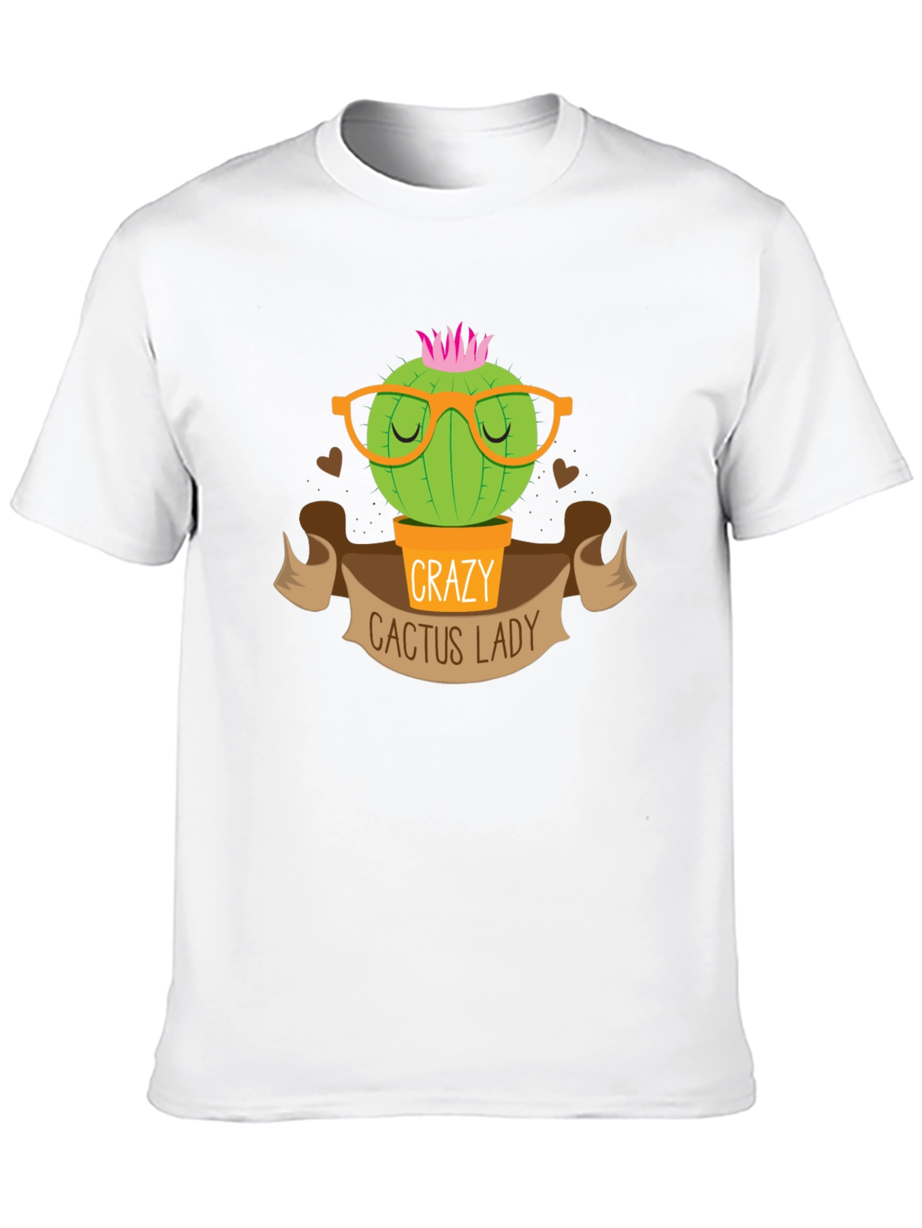 Crazy Cactus Lady T-Shirt Novelty Tee