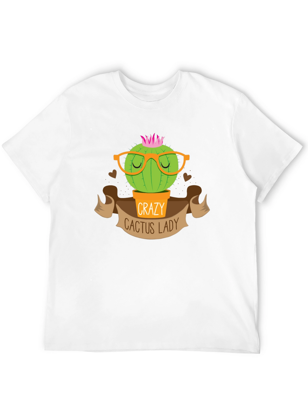 Crazy Cactus Lady T-Shirt Novelty Tee