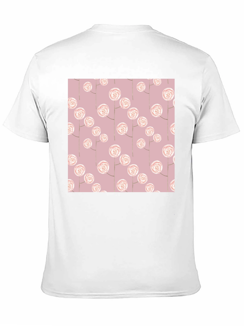 Floral Pattern Black T-Shirt