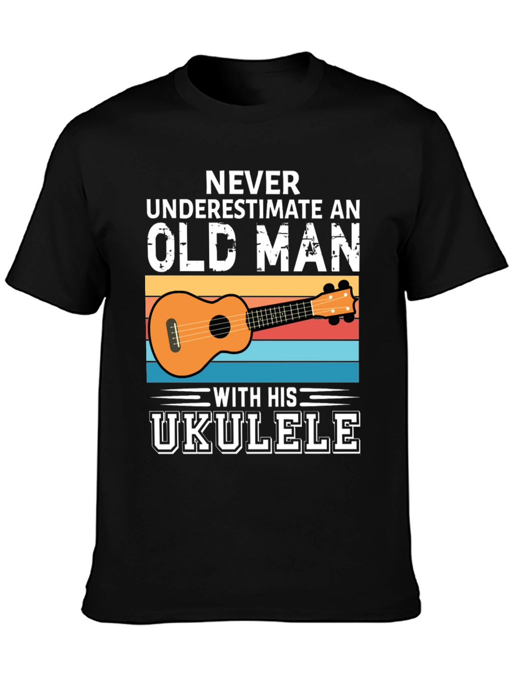 Old Man Ukulele Graphic Tee