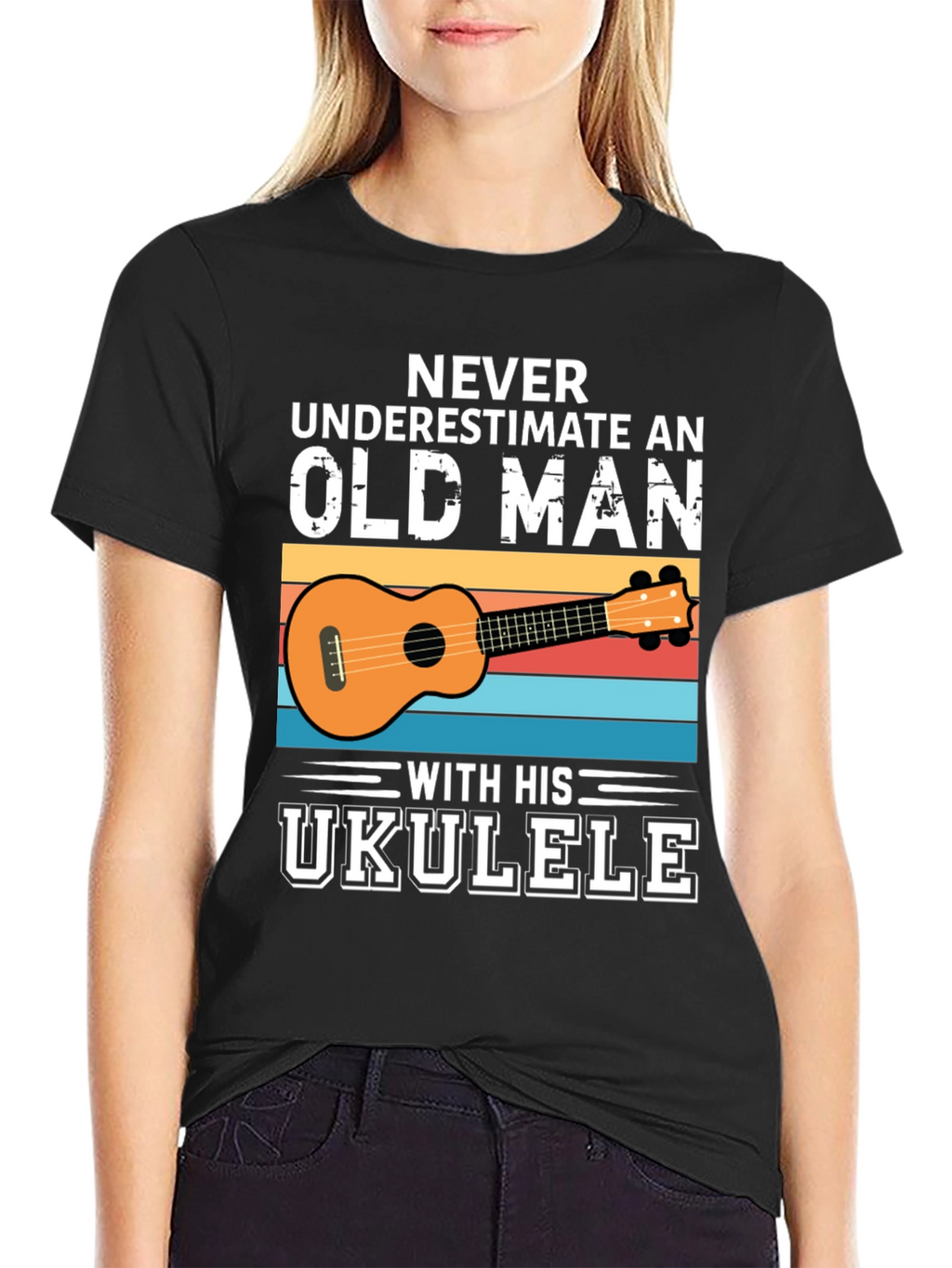 Old Man Ukulele Graphic Tee