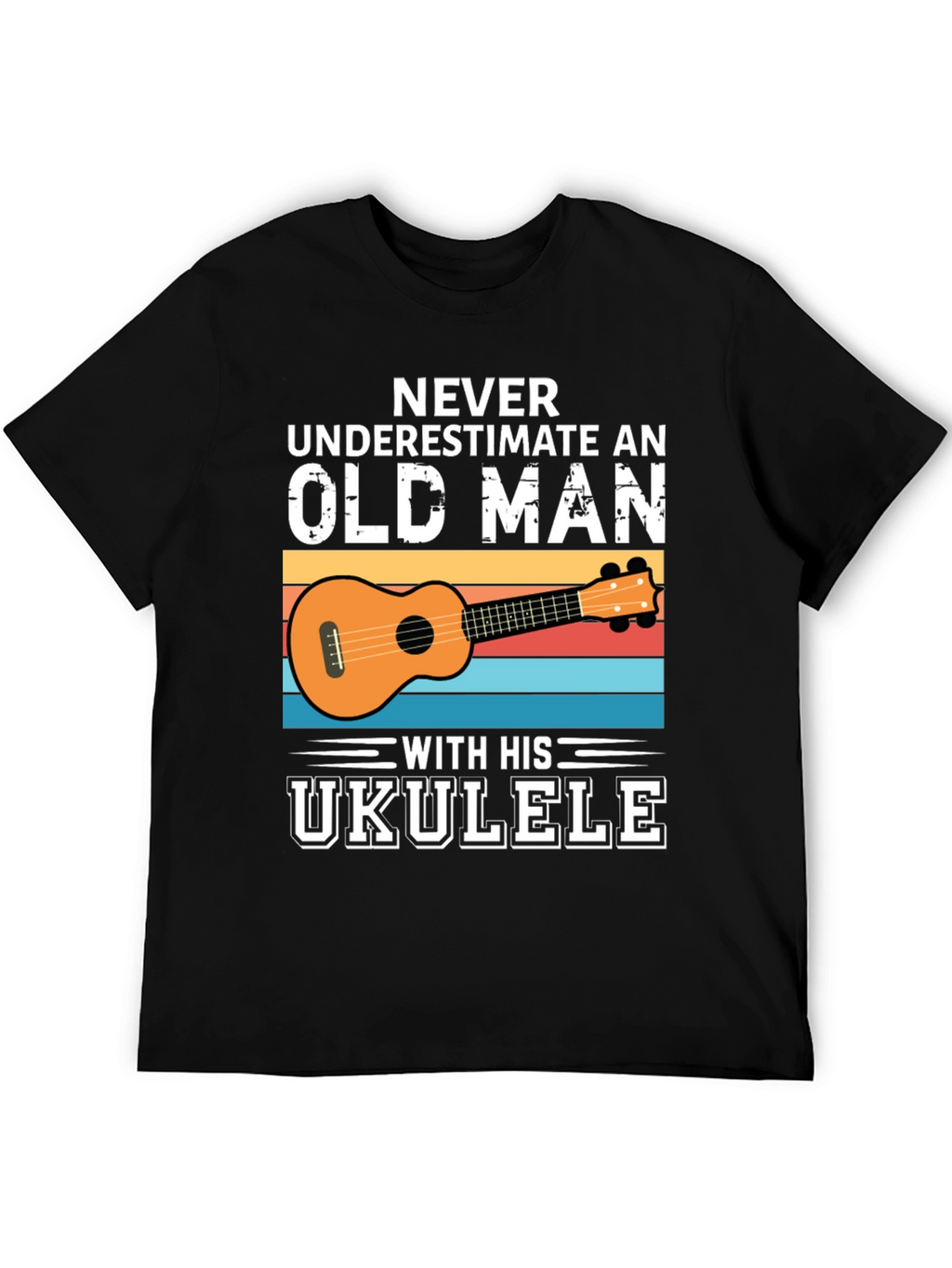 Old Man Ukulele Graphic Tee