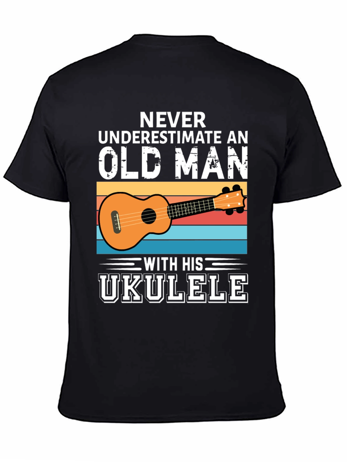 Old Man Ukulele Graphic Tee