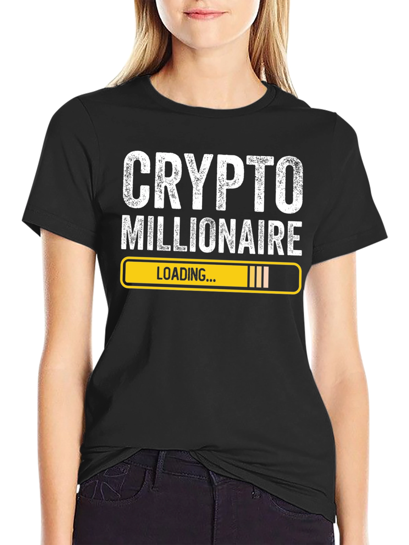 Crypto Millionaire Loading Black T-Shirt
