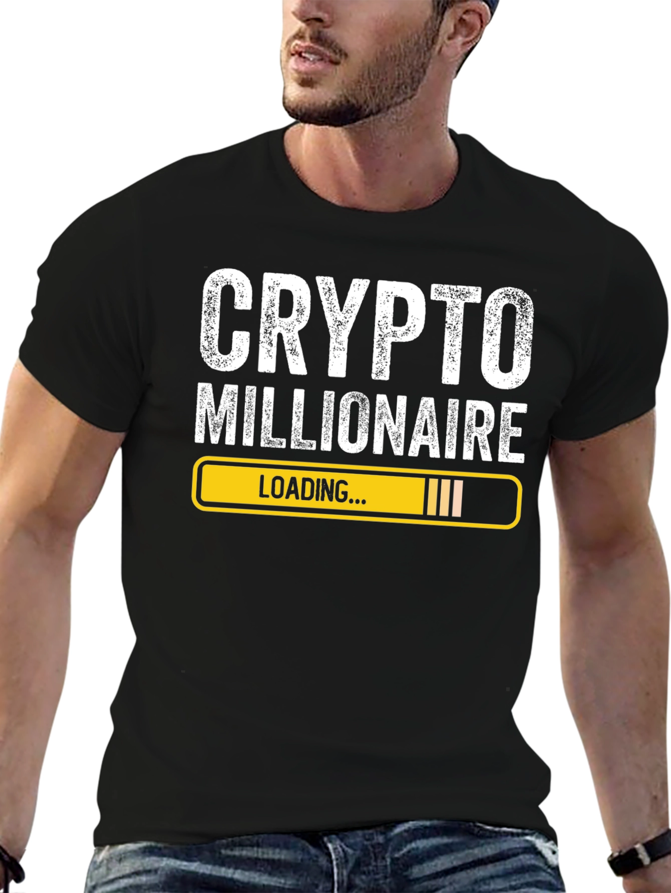 Crypto Millionaire Loading Black T-Shirt