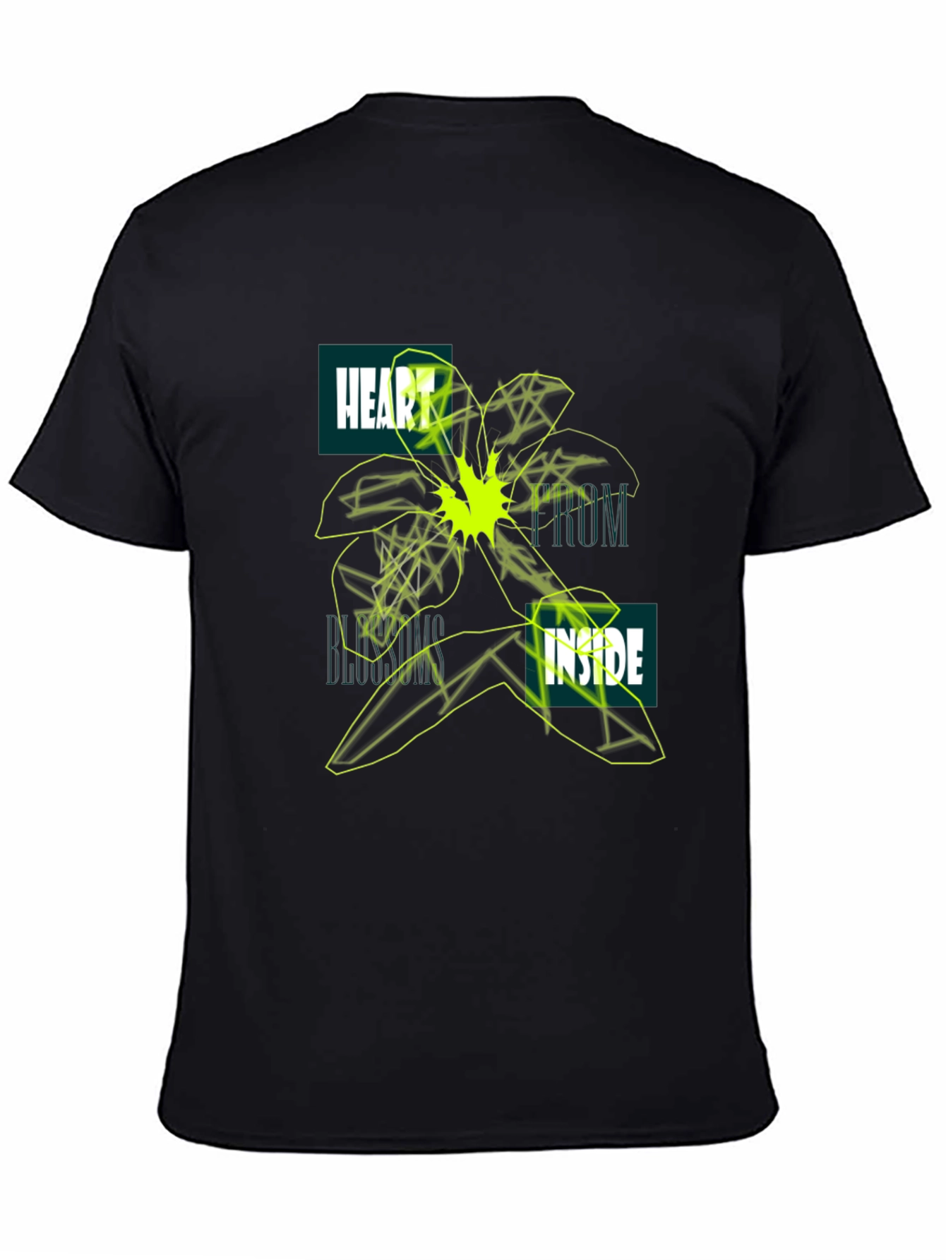 Abstract Heart T-Shirt - Modern Graphic Tee for Men