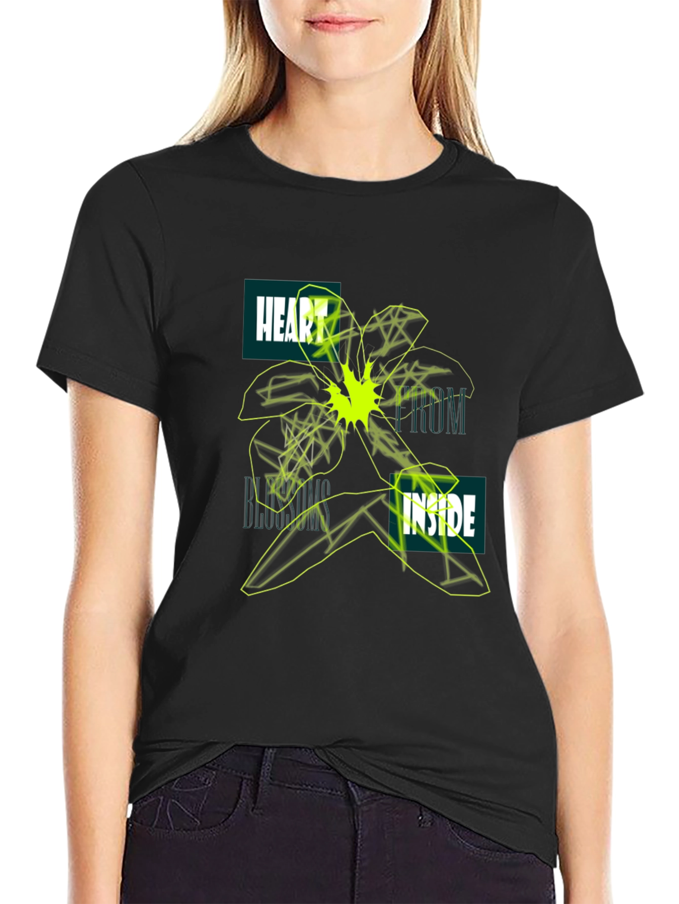 Abstract Heart T-Shirt - Modern Graphic Tee for Men