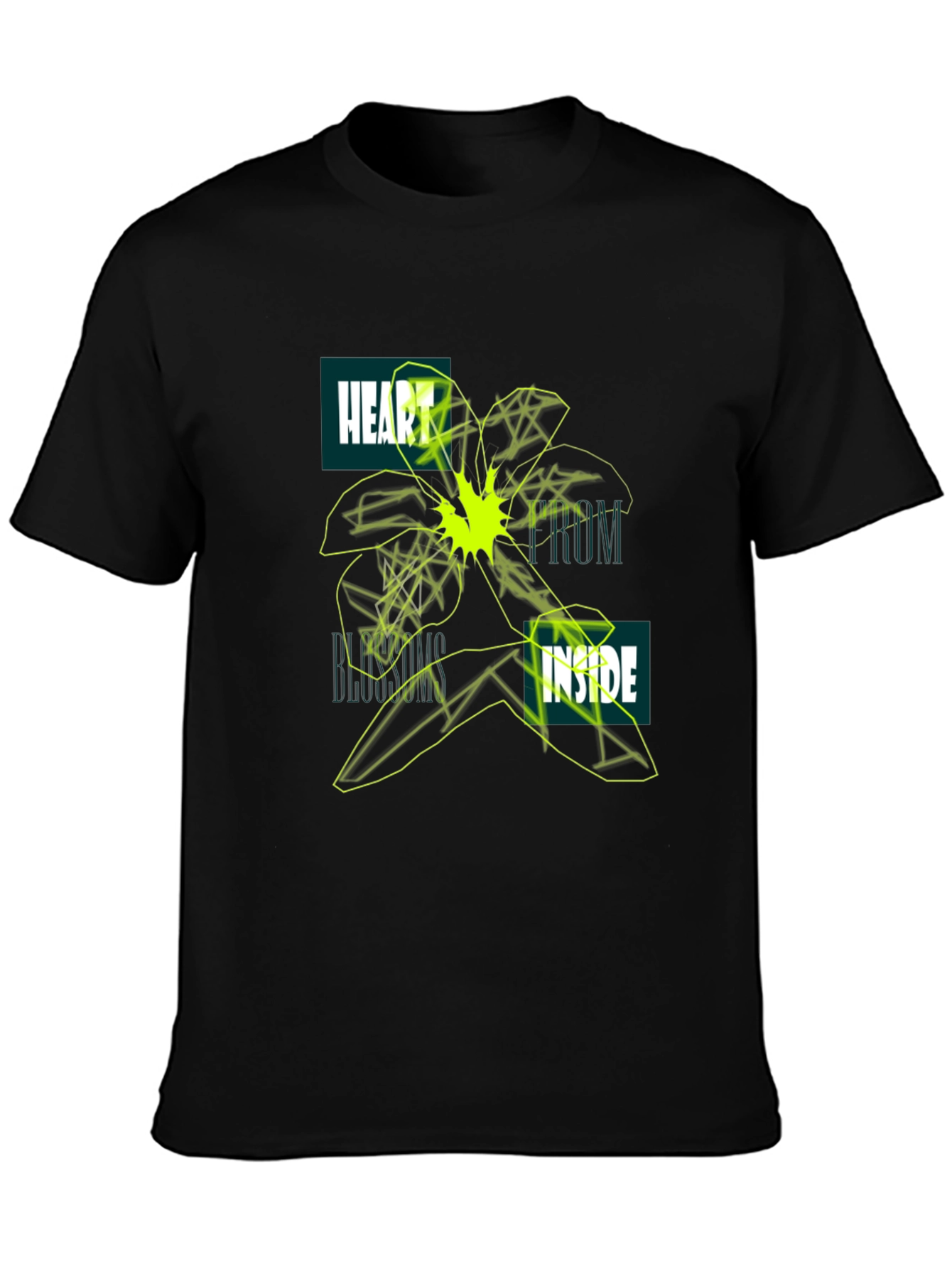 Abstract Heart T-Shirt - Modern Graphic Tee for Men