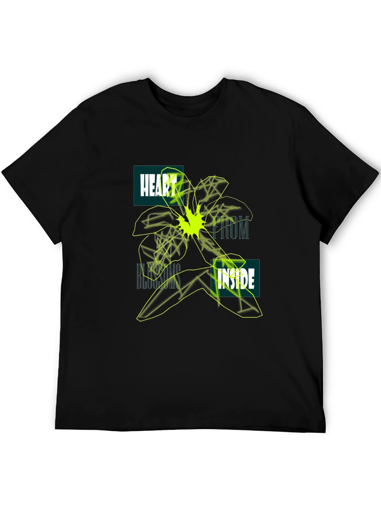 Abstract Heart T-Shirt - Modern Graphic Tee for Men