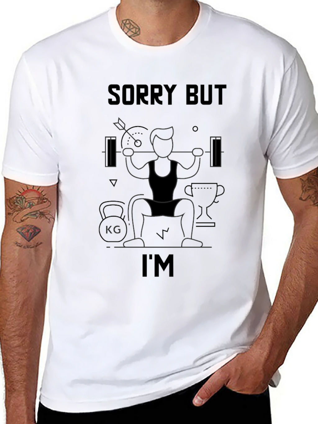 Sorry But Im Gym T-Shirt - Black