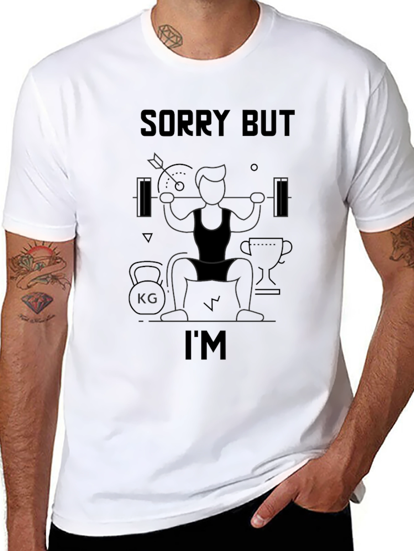 Sorry But Im Gym T-Shirt - Black