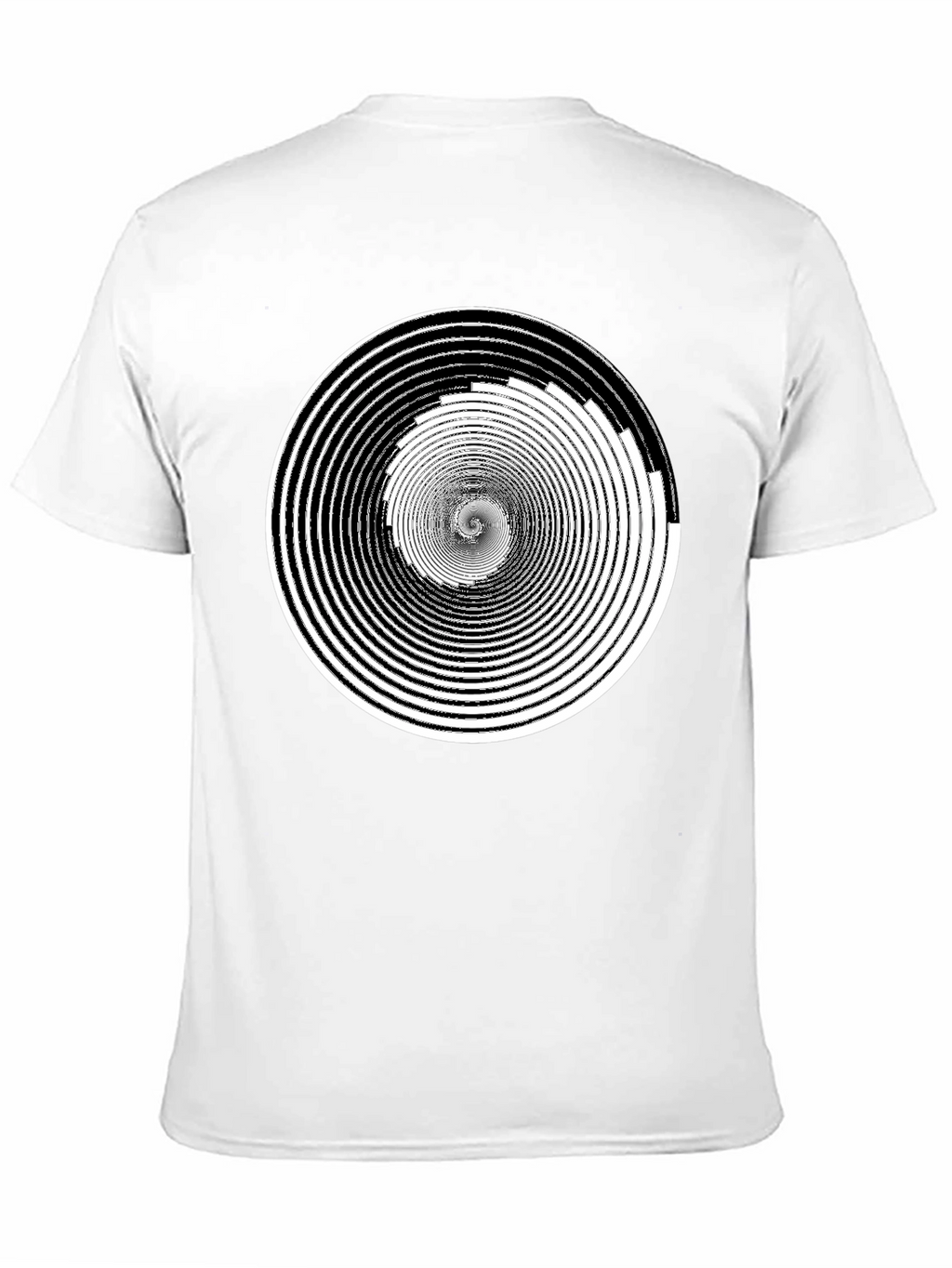 Hypnotic Spiral Graphic Tee - Black Cotton Comfort