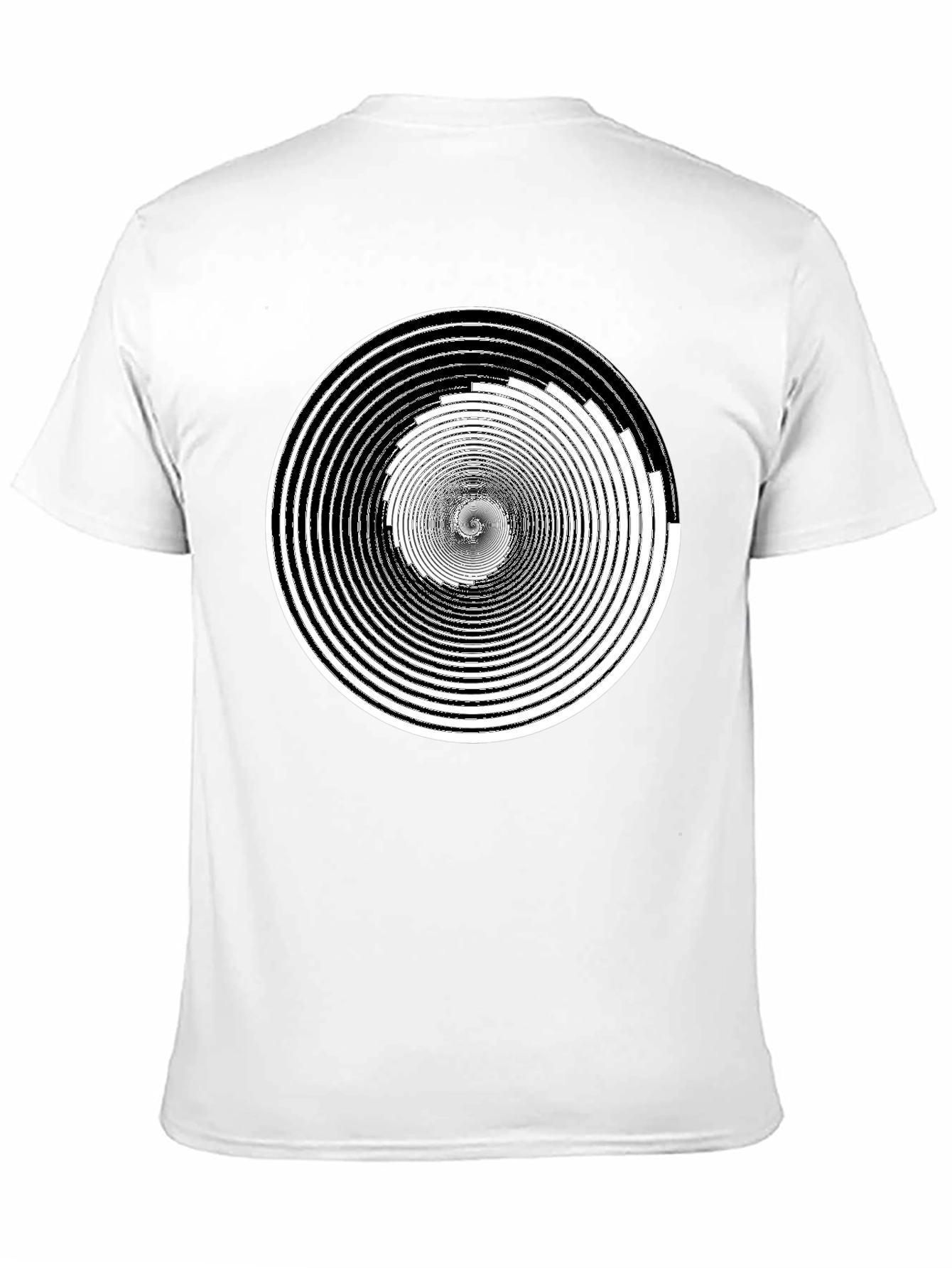Hypnotic Spiral Graphic Tee - Black Cotton Comfort