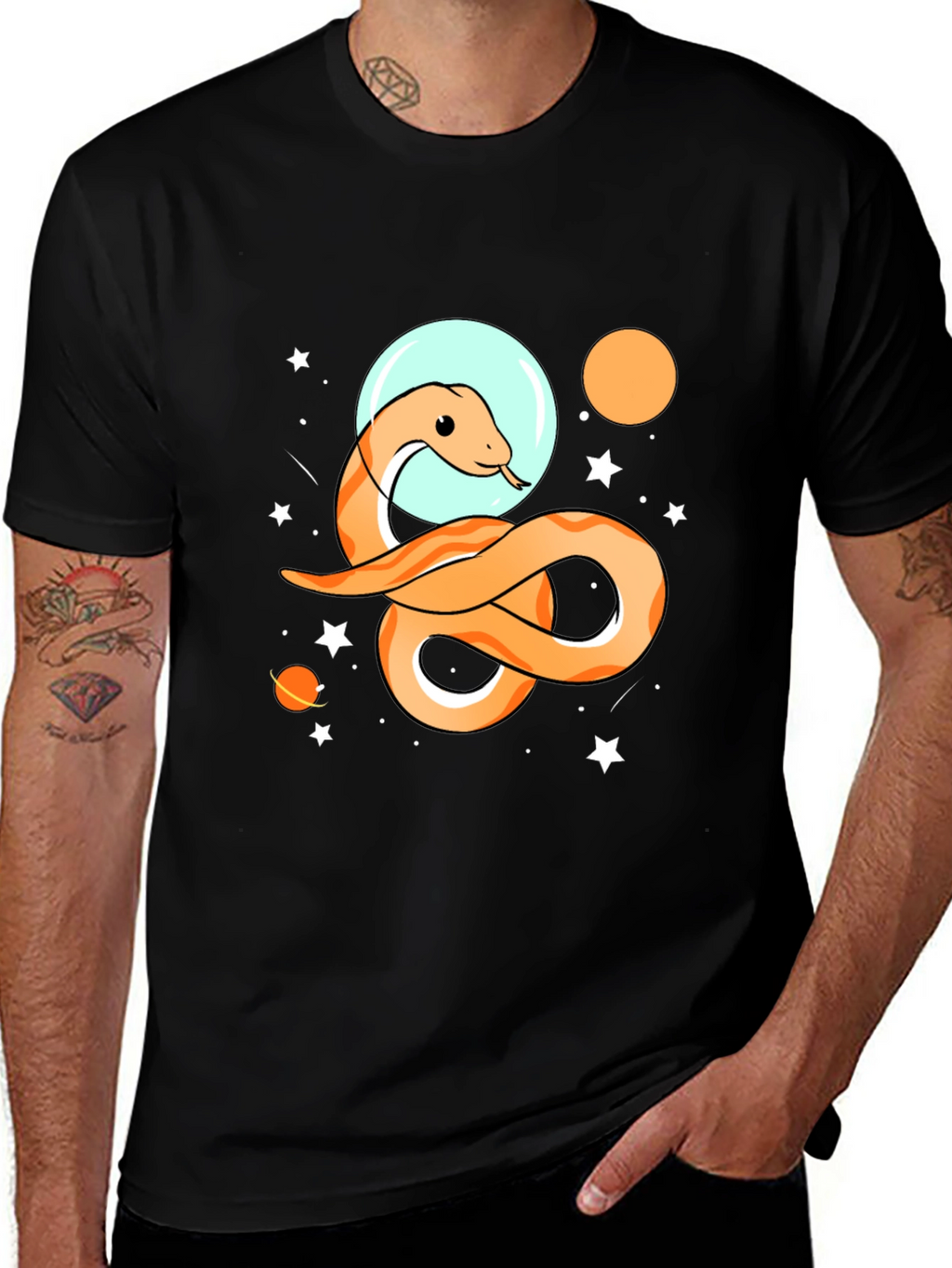 Cosmic Snake T-Shirt - Space Adventure Tee
